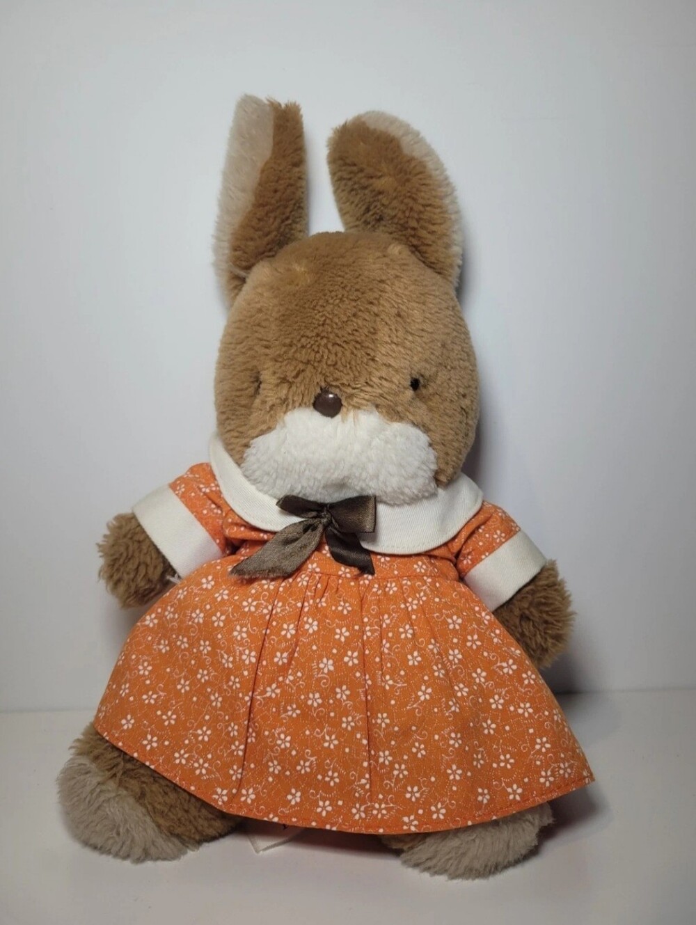 Vintage 1982 Regal Toy Bunny Plush - Showa Retro Japanese Style Dressed Rabbit